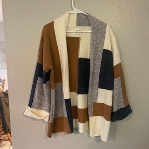 Color block cardigan